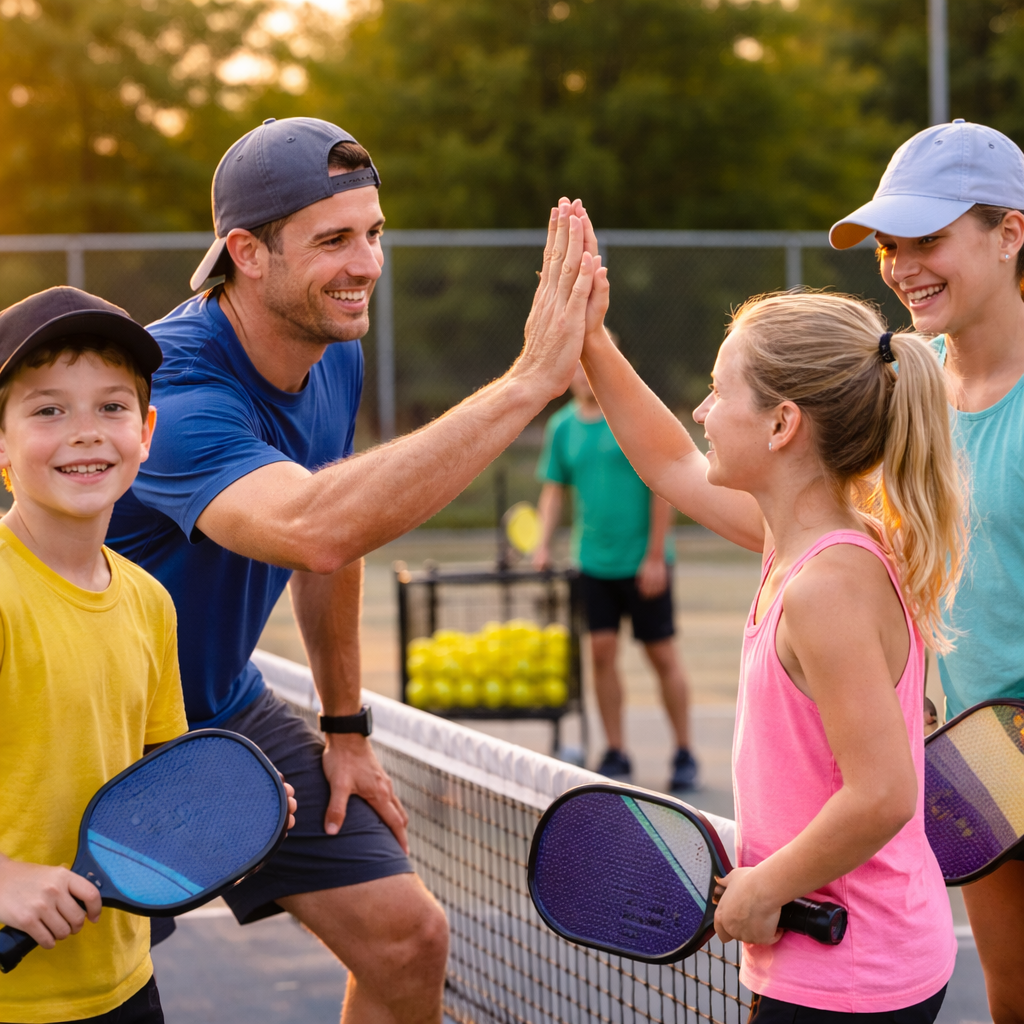 pickleball spaß am nachmittag
